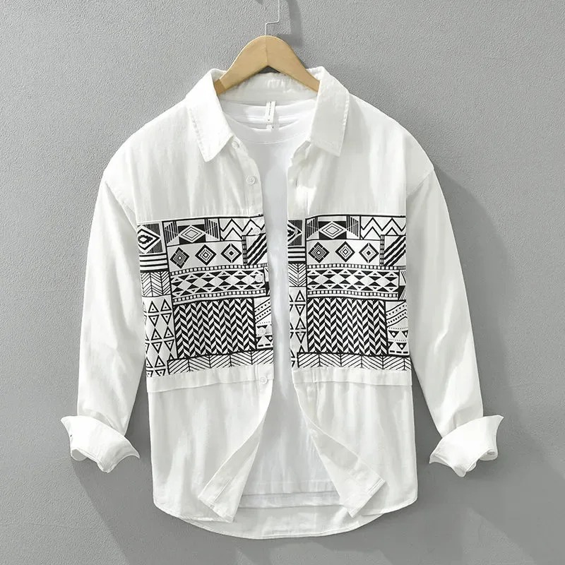Designer Printed Cargo Shirt formal for Men 2025 New Arrival