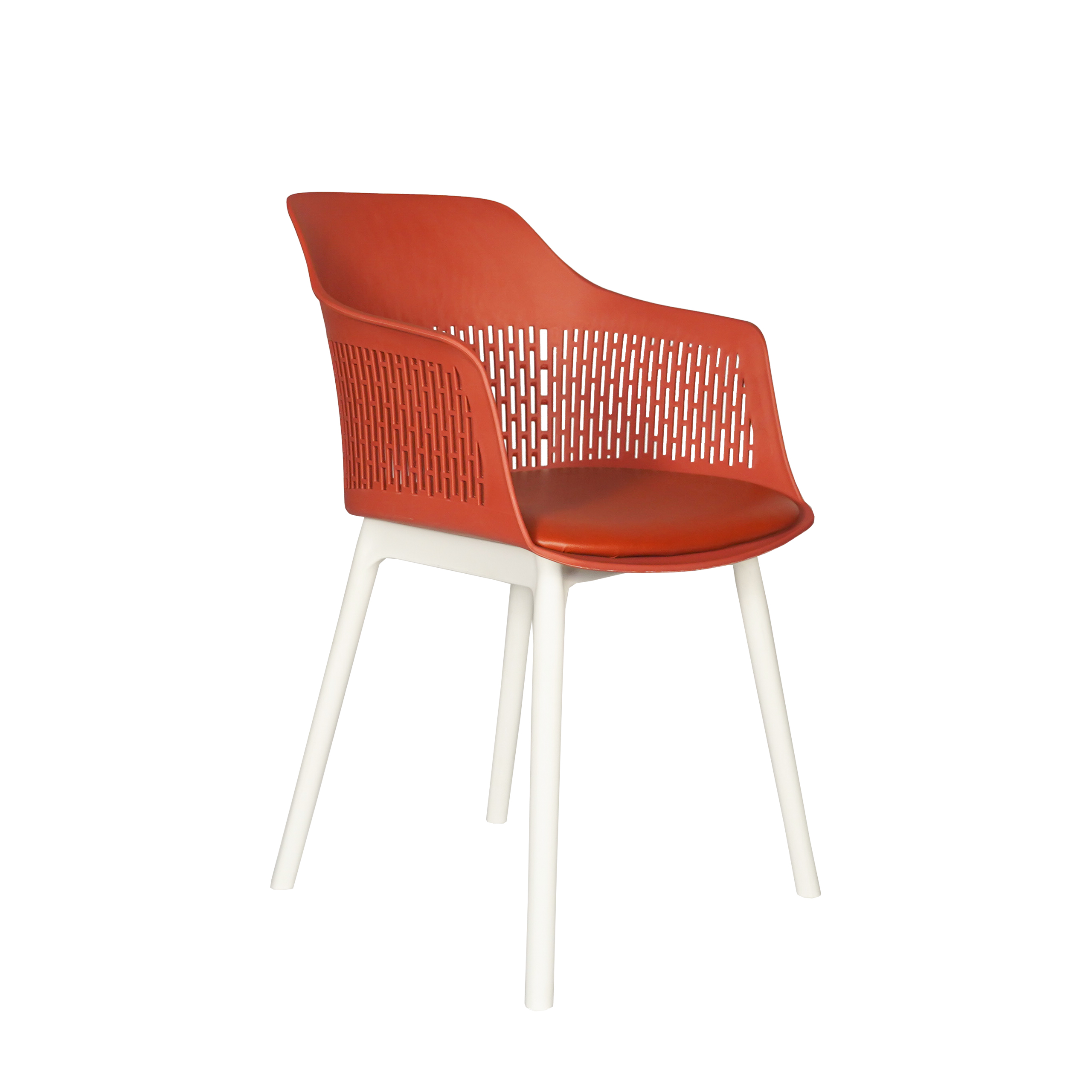 Polypropylene Chair With Cushion with White & Grey Leg High Export Quality Hot Selling 2025