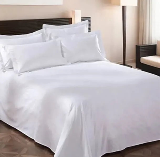300 TC 100% Cotton Bedding Set for Bedroom, Hotel Room Premium Quality 1 Flat Sheet  2 Pillow Cover Set