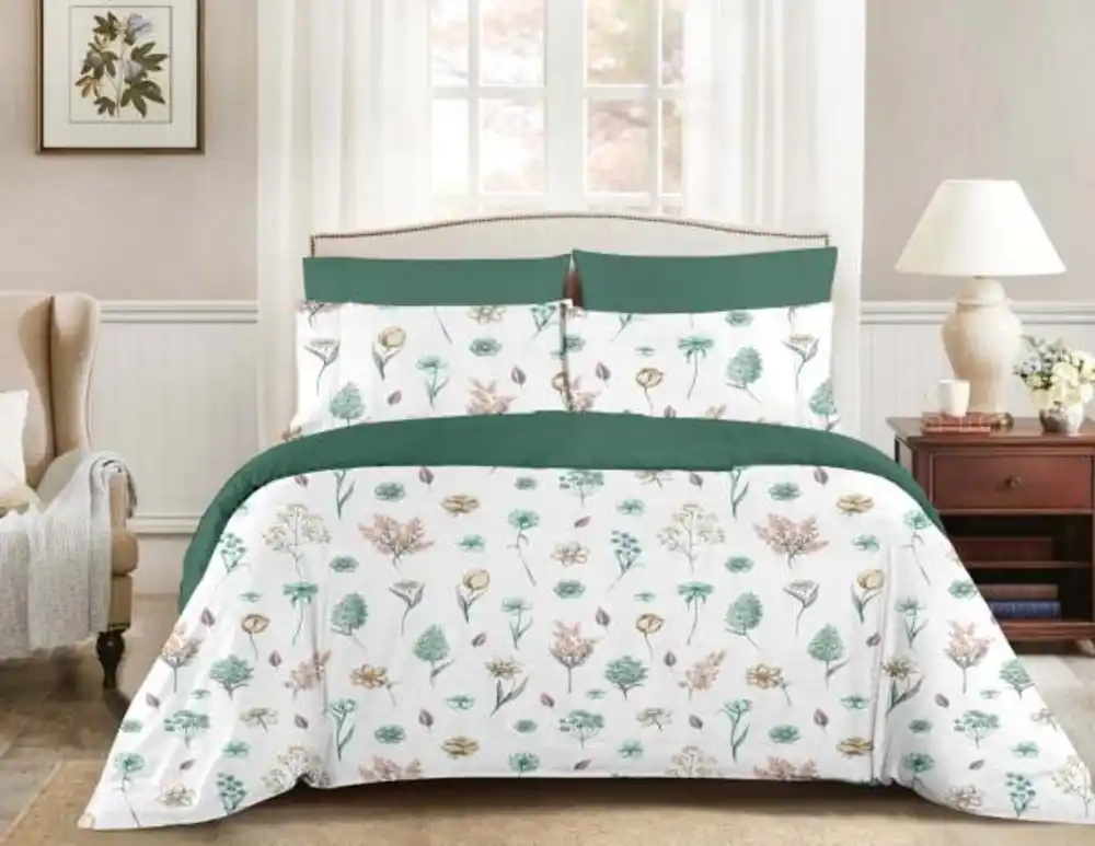 2025 Floral Print Bedding Flat Sheet Pillow Cover Set Perfect for Bedroom 100% Cotton Super Fine Fabric Best Selling Bedsheet