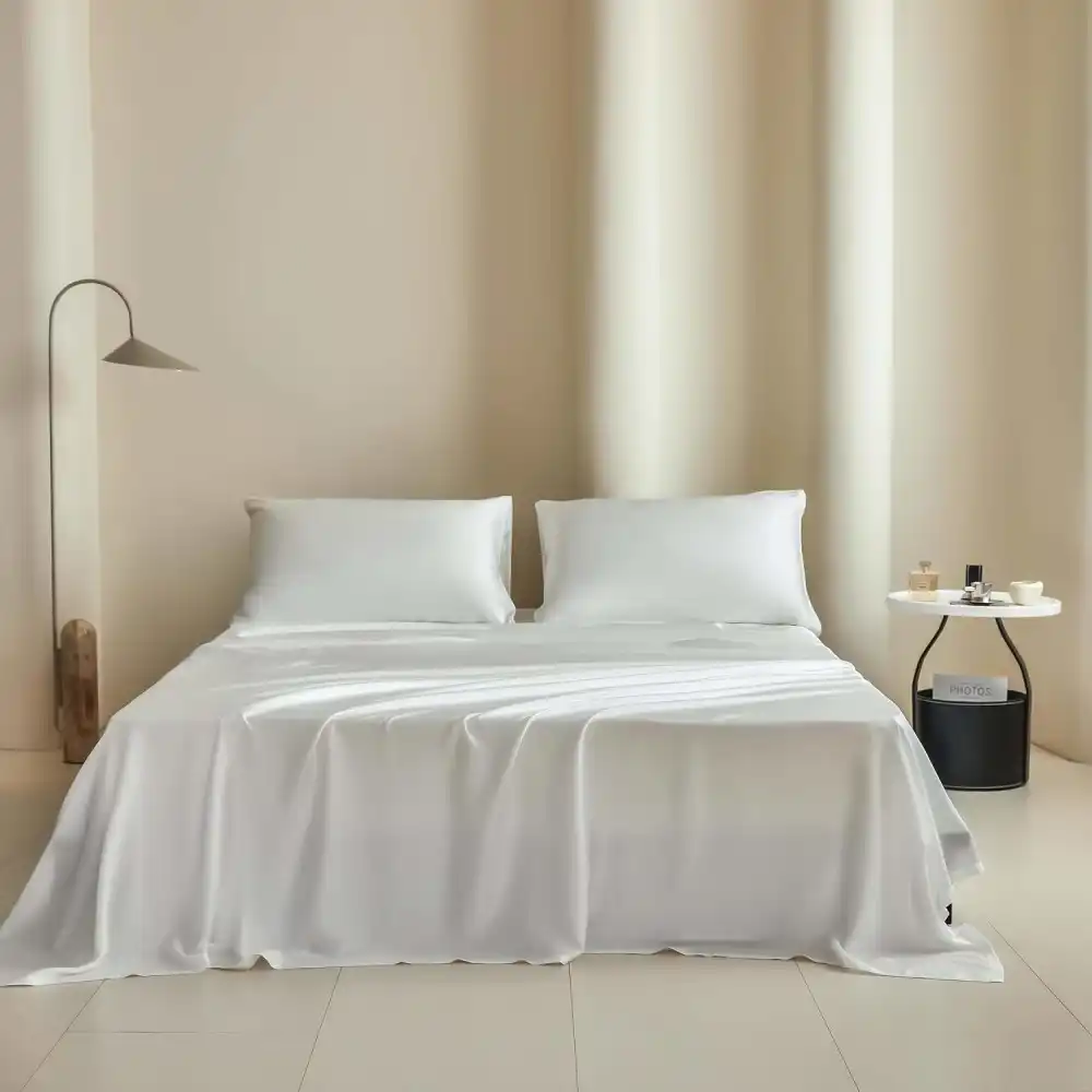 300TC Bedding 1 Flat Sheet 2 Pillow Cover Set Premium Export Quality Wholesale Rate