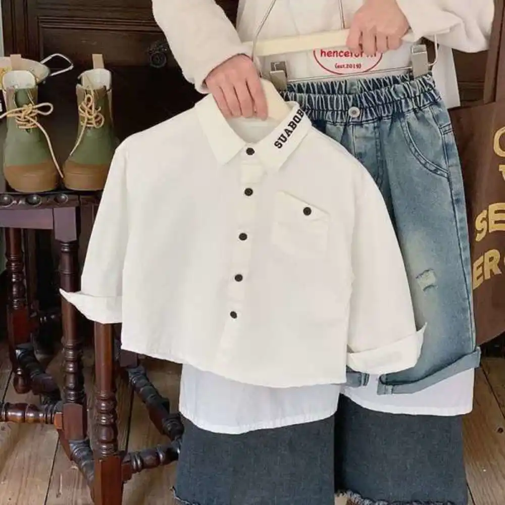 Classic Kids Cotton Shirt Hot Selling 2025
